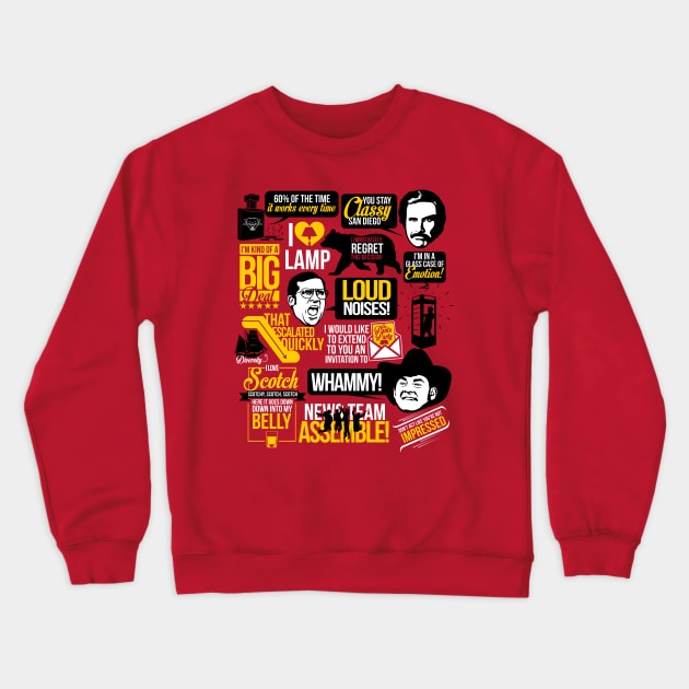 Anchorman Quotes | Red Crewneck Sweatshirt by TomTrager